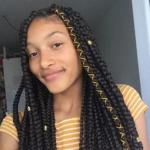 black box braids with gold hair jewellery 2016 hair trends FroHub