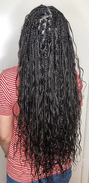 Smedium Knotless Goddess / Boho Braids - up to waist length