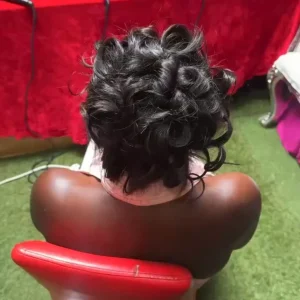 Bridal updo/ Pin curled updo Book London Mobile Afro Hairdresser Braider Near Me O_DOESITALL FroHub