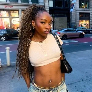 brown boho braids with highlights for autumn