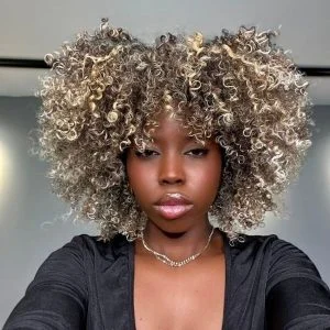 brown with blonde highlights afro hair Pantone Colour of the year FroHub