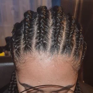 cornrows on natural hair Canning Town Afro hairdressers near me FroHub