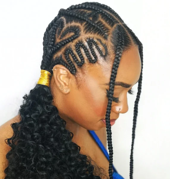 Cornrows Feed In Heart Braids Stitch Lemonade The Braiding Zone Book Mobile London Afro Hairdresser Black Salon Braider Near Me FroHub