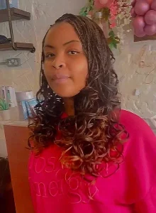 French Curl Braids Pick and Drop Hair By Grace London Afro Hairdresser Black Hair Salon Near Me Braider FroHub