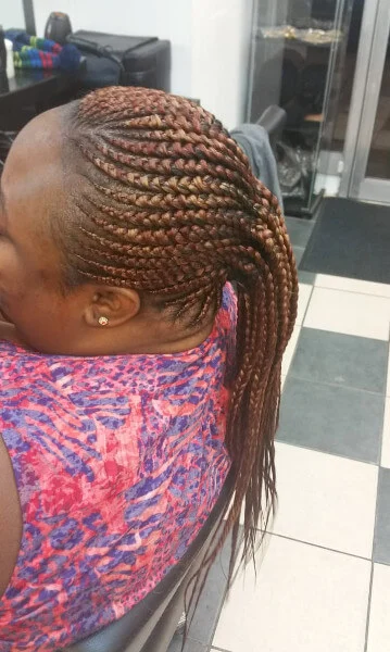 Ghana Feed In Cornrow Braids Ponytail Luemas Book London Afro Hairstylist Braider FroHub