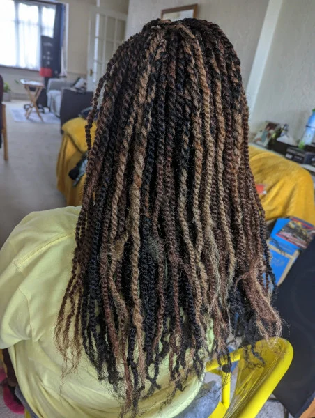 Small Kinky Twists Crown Royale Book London Mobile Afro Hairstylist Braider Near Me FroHub