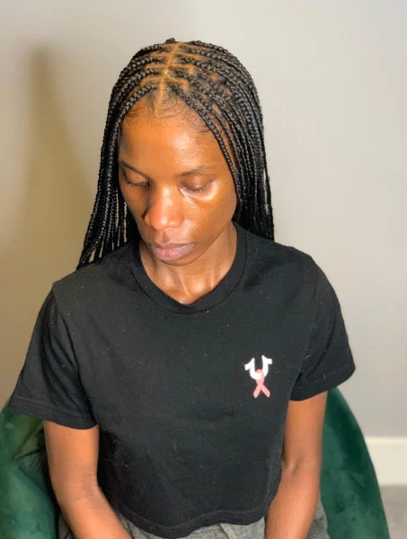 Small Knotless Box Braids The Green Chair Book South London Afro Hair Salon Black Hairdresser Braider Near Me FroHub