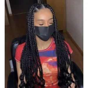 large knotless braids with curly ends London FroHub