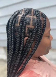 Large Knotless Braids Crown Royale Book London Mobile Afro Hairstylist Braider Near Me FroHub
