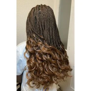 medium french curl braids