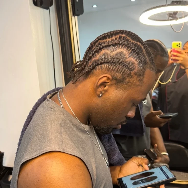 Men’s stitch braids - 6 cornrows Book London Mobile Afro Hairdresser Braider Near Me O_DOESITALL FroHub