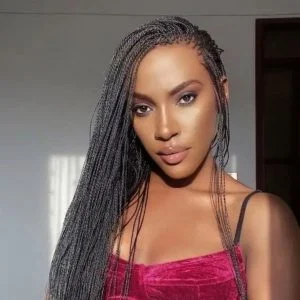 Micro Braids with Side Part