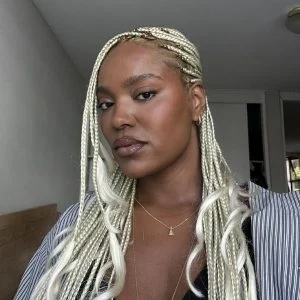 platinum blonde french curl braids Pantone Colour of the year FroHub