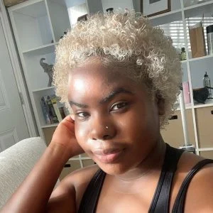 platinum blonde short afro hair Pantone Colour of the year FroHub