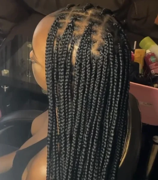 Small Knotless Box Braids Chanteslayedd Book South London Afro Hairdresser Braider Near Me FroHub