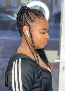 Stitch Feed In Ponytail Braids Creativhairstyles Book Black Afro London Hairdresser Braider FroHub