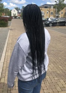 Triangle Knotless Box Braids CustomCornrows Book Black Afro London Mobile Hairstylist Near Me Braider FroHub