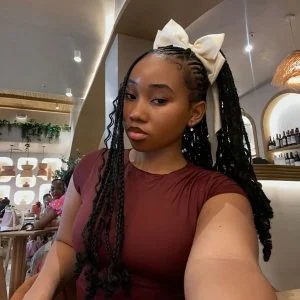 white bow on braids FroHub